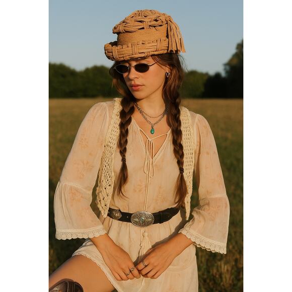 Christian Dior Accessories - Christian Dior Chapeaux Raffia Woven Straw Jardin Hat 1960s Archival Parisian